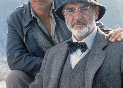 Indiana Jones, Sean Connery, Indiana Jones and the Last Crusade, Harrison Ford - desktop wallpaper
