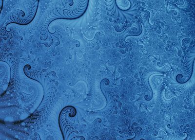 blue, fractals, spiral - desktop wallpaper