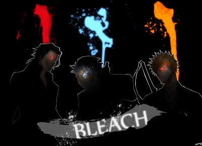 Bleach, Kurosaki Ichigo, Hitsugaya Toshiro, Aizen Sousuke - duplicate desktop wallpaper