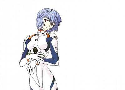 Ayanami Rei, Neon Genesis Evangelion, anime, simple background - desktop wallpaper