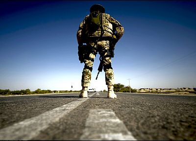 soldier, Afghanistan, roads, Bundeswehr - random desktop wallpaper