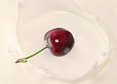 fruits, cherries, white background - related desktop wallpaper
