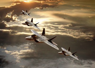 aircraft, military, F-22 Raptor - duplicate desktop wallpaper