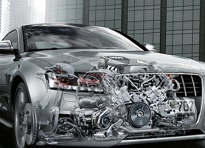 engines, Audi, transparent, motor, X-Ray, Audi A5 - related desktop wallpaper