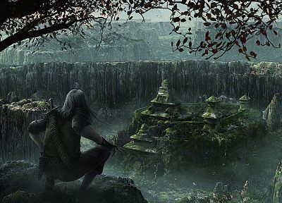 ruins, CGI, fantasy art - related desktop wallpaper