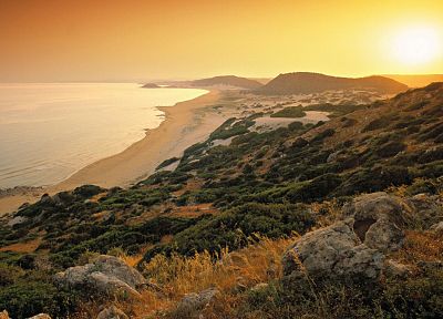 landscapes, Sun, Greece, Cyprus, Greek islands, beaches - desktop wallpaper