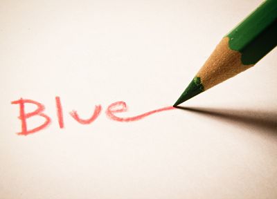 blue, macro, color splash, pencils, colors - desktop wallpaper