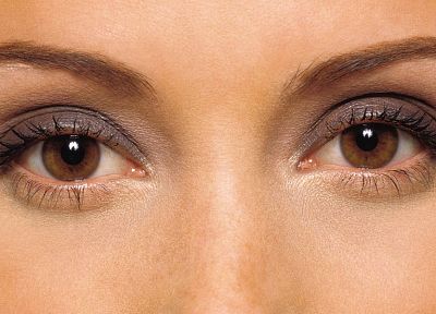 close-up, eyes, brown eyes - desktop wallpaper