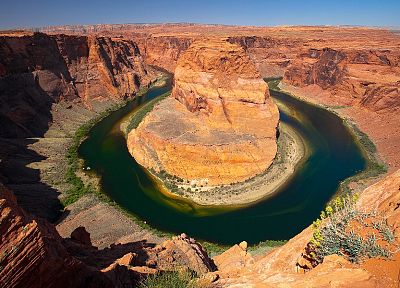 nature, deserts, canyon, Arizona, Grand Canyon, horseshoe bend, rock formations, Colorado River - random desktop wallpaper
