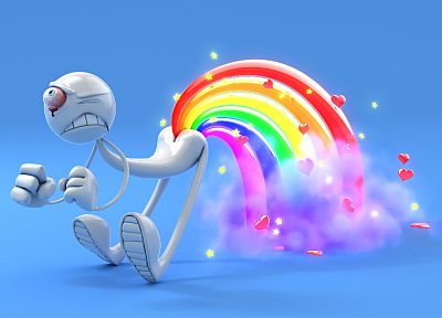 happy, shit, rainbows - random desktop wallpaper