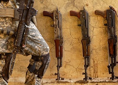 soldiers, guns, US Army - related desktop wallpaper