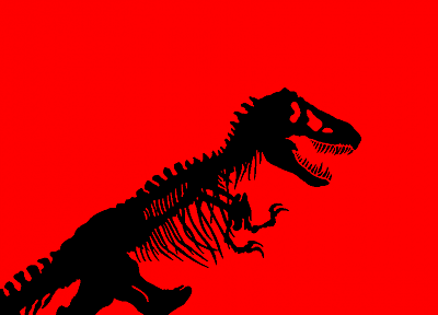 red, dinosaurs, Jurassic Park, Tyrannosaurus Rex, simple background - random desktop wallpaper