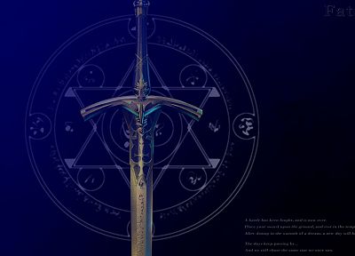 Fate/Stay Night, Excalibur, swords, Fate series - random desktop wallpaper