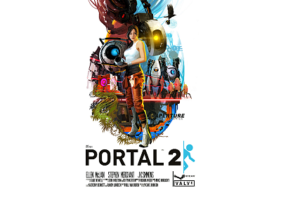 Portal 2, movie posters, posters - random desktop wallpaper