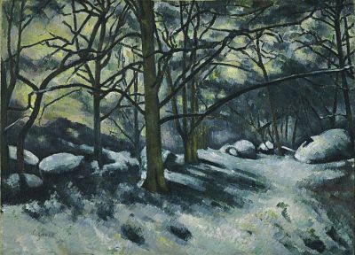 paintings, snow, Paul Cezanne - desktop wallpaper