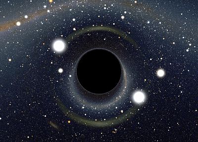 outer space, black hole - desktop wallpaper