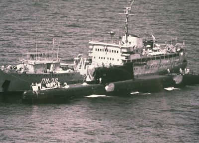 Soviet, submarine, Oskol-Class Repair Ship Pm-26 - related desktop wallpaper