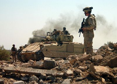 soldiers, US Army, Bradley Fighting Vehicle - related desktop wallpaper