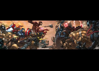 Venom, Thor, Spider-Man, Captain America, Wolverine, Marvel Comics - desktop wallpaper