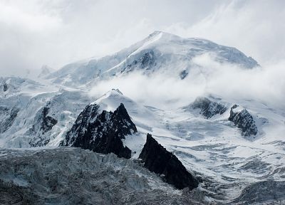mountains, snow, glacier - desktop wallpaper