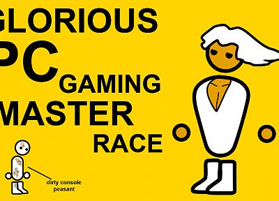 video games, yellow, PC, console, master, Zero Punctuation, yahtzee, dirty, PC gaming master race - random desktop wallpaper