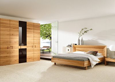 architecture, room, beds, interior, bedroom - desktop wallpaper