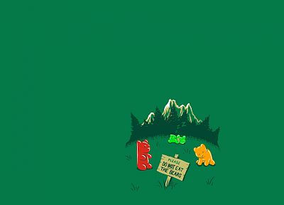 minimalistic, funny, Gummy Bears - random desktop wallpaper