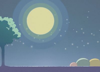 Moon, Clannad, simplistic - random desktop wallpaper