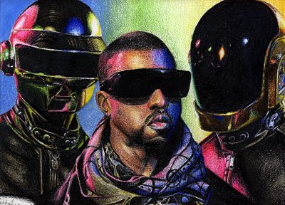 Daft Punk, Kanye West - random desktop wallpaper