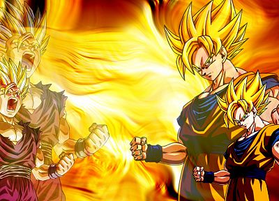 Son Goku, Son Gohan, Dragon Ball Z - duplicate desktop wallpaper