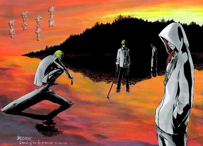 Bleach, Kurosaki Ichigo, Hirako Shinji, Abarai Renji, Ishida Uryuu - related desktop wallpaper