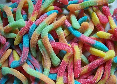 multicolor, candies, worms - duplicate desktop wallpaper