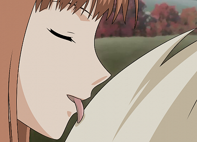 Spice and Wolf, licking, anime, Holo The Wise Wolf - random desktop wallpaper
