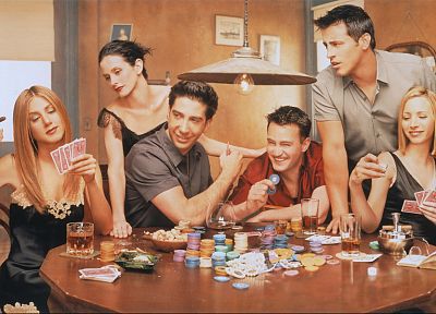 poker, Jennifer Aniston, friends, Courteney Cox, Lisa Kudrow, Matt Leblanc, Matthew Perry, David Schwimmer, Rachel Green, Friends (TV Series) - desktop wallpaper