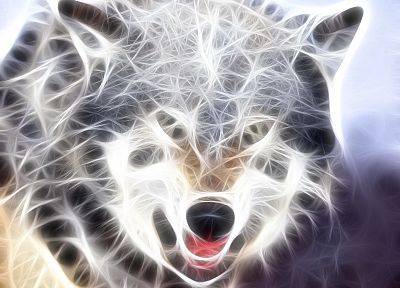 Fractalius, wolves - random desktop wallpaper