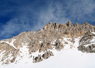mountains, nature, winter, snow - desktop wallpaper