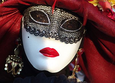 masks, masquerade, Venetian masks - duplicate desktop wallpaper