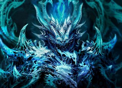 blue, frozen, Diablo, fantasy art, artwork - random desktop wallpaper