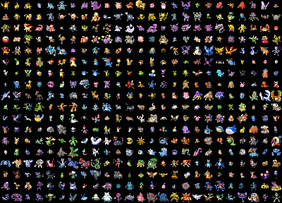 Pokemon, sprites - random desktop wallpaper