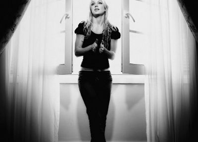 women, Britney Spears, grayscale, singers - duplicate desktop wallpaper