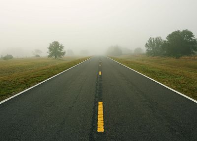 fog, mist, roads - random desktop wallpaper