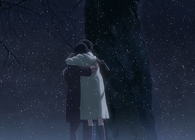 Makoto Shinkai, embrace, 5 Centimeters Per Second, hugging - random desktop wallpaper