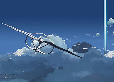 clouds, Makoto Shinkai, anime, The Place Promised in Our Early Days - random desktop wallpaper