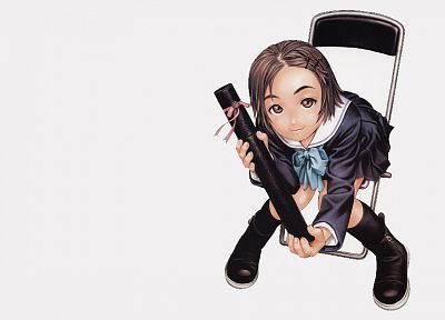 school uniforms, Range Murata, Futurhythm, simple background, sailor uniforms - desktop wallpaper