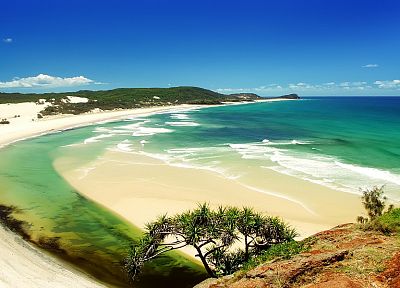 water, nature, sand, waves, shore, oceans, sunny, beaches - random desktop wallpaper