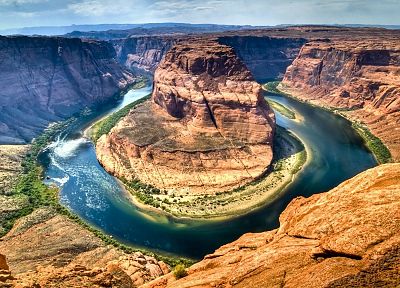 landscapes, nature, canyon, rivers, horseshoe - desktop wallpaper