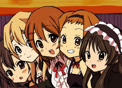 K-ON!, Hirasawa Yui, Akiyama Mio, Tainaka Ritsu, Kotobuki Tsumugi, Nakano Azusa - desktop wallpaper
