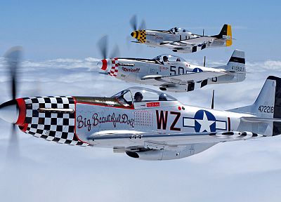 planes, P-51 Mustang - random desktop wallpaper