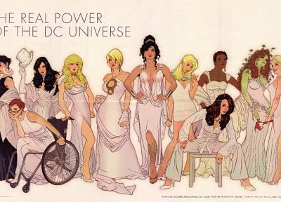DC Comics, Harley Quinn, Catwoman, Black Canary, Poison Ivy, Supergirl, Power Girl, Zatanna, Batwoman, Adam Hughes, Barbara Gordon, Wonder Woman, Vixen (comics) - desktop wallpaper