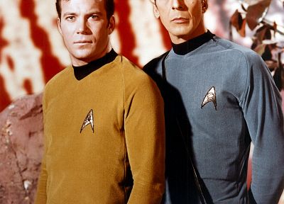 Star Trek, Spock, William Shatner, James T. Kirk, Leonard Nimoy - desktop wallpaper